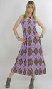 Vintage 70s purple Bold Abstract Geometric Hippie 