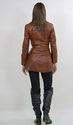 Vintage 70s Hippie Boho Brown belted leather jacke