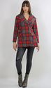 Vintage 70s boho red tartan plaid wool jacket blaz
