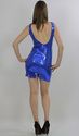 Vtg 80s 90s Sequin beaded  Bodycon Deco Cocktail P