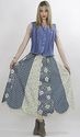 Vtg 70s Draped Patchwork Hippie Boho Prairie Maxi 