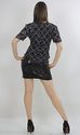 Vtg 80s irridescent sequin beaded metallic party d