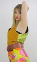 Vintage 70s Boho Prairie Hippie Draped Gold Velvet