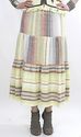 Vtg 70s Boho pastel Ombre Prairie Maxi dress Skirt