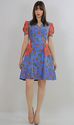 Vintage 70s Hippie Boho prairie peasant mini dress