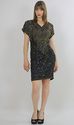 Vtg 80s Sequin beaded encrusted flapper party mini