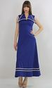 Vintage 70s Boho Hippie Nautical Sailor Navy halte