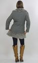 Vtg 70s Boho Wool Canada  coat jacket faux fur tri