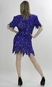 Vintage 70s Silk Deco Sequin beaded Cocktail Party