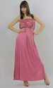 Vintage 70s Boho Hippie Grecian Goddess draped par