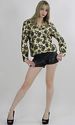 Vtg 70s Boho gold lame cocktail party top jacket b