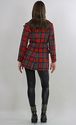 Vintage 70s boho red tartan plaid wool jacket blaz