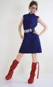  Vintage 60s Mod party mini dress space age dolly 