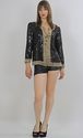 Vtg 80s Deco sequin beaded draped party dress jack