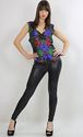 Vtg 80s Encrusted flapper deco sequin beaded party