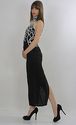 Vintage 80s silk sequin beaded art deco geometric 