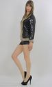 Vtg 80s Deco sequin beaded draped party dress jack