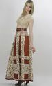 Vtg 70s Prairie Patchwork hippie boho maxi party d