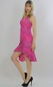 Vtg 80s hot pink sequin beaded flapper Art Deco Ha