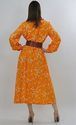 Vintage 70s Orange Abstract Polkadot Highwaisted B