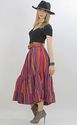 Vtg 70s Prairie Striped Southwestern Boho hippie T