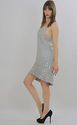 Vintage 90s sequin beaded draped stretch knit part