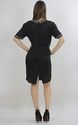 Vtg 80s silk deco geometric sequin beaded party mi