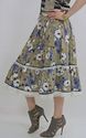 Vtg 70s floral tiered  High waist boho hippie dres
