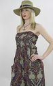Vintage 90s Boho Hippie Paisley print party maxi d