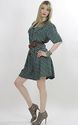 Vintage 90s Grunge mini dark green floral romper p
