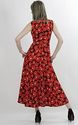 Vintage 60s 70s Hippie Boho Party maxi dress Abstr