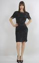 Vtg 80s silk deco geometric sequin beaded party mi