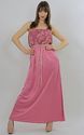 Vintage 70s Boho Hippie Grecian Goddess draped par