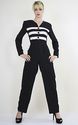 Vtg 80s Boho Hippie Mod party maxi dress jumpsuit 