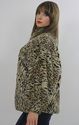 Vtg 70s BOHO hippie spotted faux fur glam coat jac