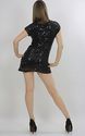 Vintage 80s Sequin beaded Deco Draped Cocktail Par