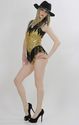 Sequin beaded deco body suit skater dance costume 