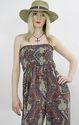 Vintage 90s Boho Hippie Paisley print party maxi d