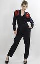 Vtg 80s bat wing boho suede studded applique maxi 