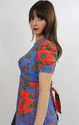 Vintage 70s Hippie Boho prairie peasant mini dress