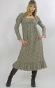 Vintage 70s mini floral prairie boho Maxi Dress pu