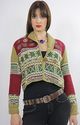 Vintage 80s ethnic tribal southwestern boho croppe