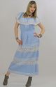 Vintage 70s Hippie Prairie peasant Boho party maxi