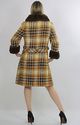 Vintage 60s 70s Shearling fur trimmed Bold open we