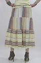 Vtg 70s Boho pastel Ombre Prairie Maxi dress Skirt