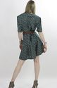 Vintage 90s Grunge mini dark green floral romper p