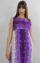 Vintage 70s Abstract Purple Hawaiian Floral festiv