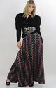 Vintage 70s boho hippie party maxi dress skirt pat