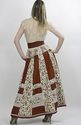 Vtg 70s Prairie Patchwork hippie boho maxi party d