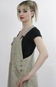 VTG 90s Grunge khaki twill coveralls romper shorts